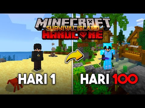 100 Hari Minecraft Tapi di Survival Island