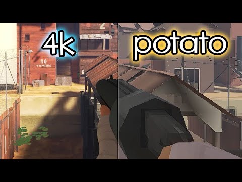 4k vs Potato- Lowest Settings Possible in TF2