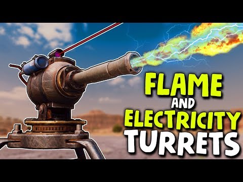 7 DAYS TO DIE:  ALPHA 18 | FLAMETHROWER and ELECTRICITY TURRETS!? | 7 Days to Die Alpha 18 Gameplay