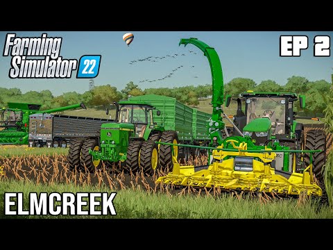 A Fresh START with John Deere and CORN SILAGE | Elmcreek Farming | Farming Simulator 22