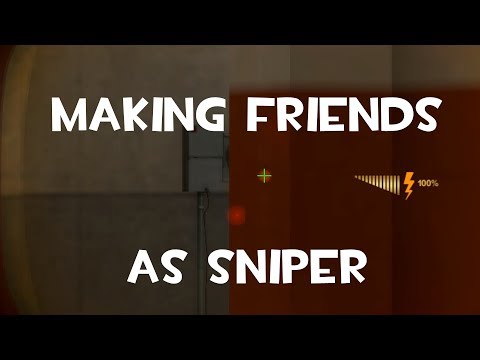 A Sniper Making Friends in Team Fortress 2