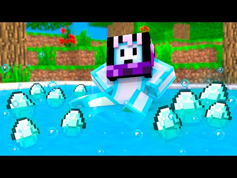 AKU MANDI DI AIR DIAMOND MINECRAFT!!!