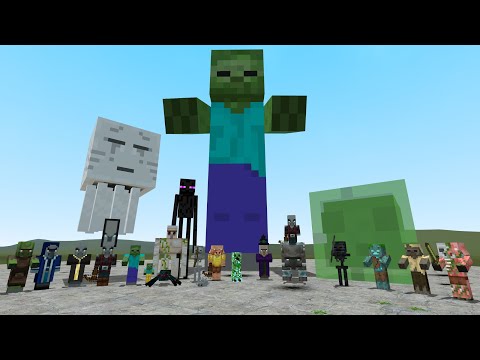 ALL HOSTILE MINECRAFT MOBS IN GMOD!! Garry's Mod Sandbox [Minecraft]