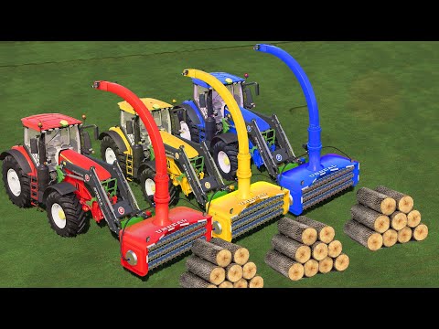 AMAZING DEVOURER! – WOOD CHIPPER vs COLORED TREES! | Farming Simulator 19