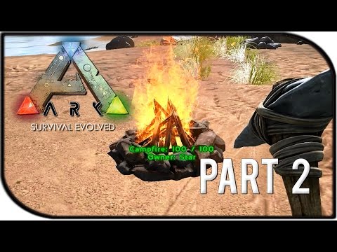 ARK: Survival Evolved Gameplay Part 2 – "Building Base Camp!"
