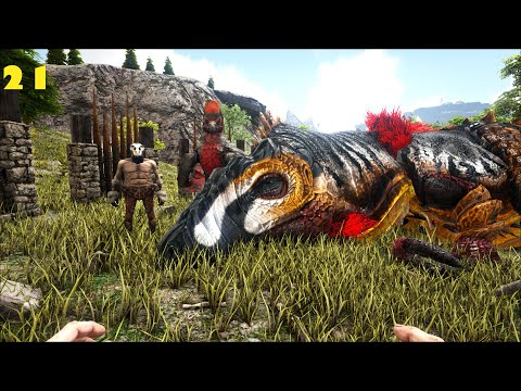 Ark Survival Evolved Multiplayer #21 Esse é o meu carnívoro favorito 🎉