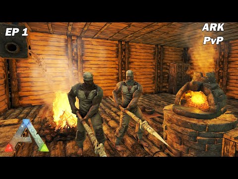 ARK Survival Evolved PvP : Début de l'aventure PvP en duo sur The Island ! Ep1