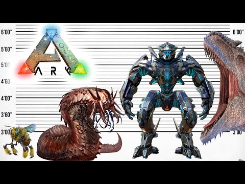 Ark Survival Evolved Size Comparison | Biggest Monsters of Ark Survival Evolved | Satisfying Video