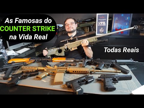 Armas do Counter Strike na VIDA REAL! Apresentação e tipo de uso para Brasileiros /CAC. Mais Famosas