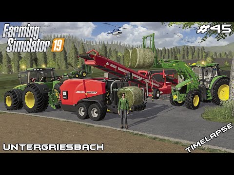 Baling WCS silage with MrsTheCamPeR | Animals on Untergriesbach | Farming Simulator 19 | Episode 45
