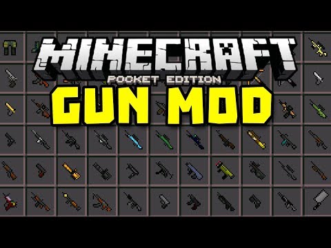 BEST GUN MOD in MCPE 1.2!!! – Minecraft Pocket Edition