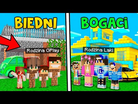 BIEDNA RODZINA GPLAY vs BOGATA RODZINA LAKI W MINECRAFT?!