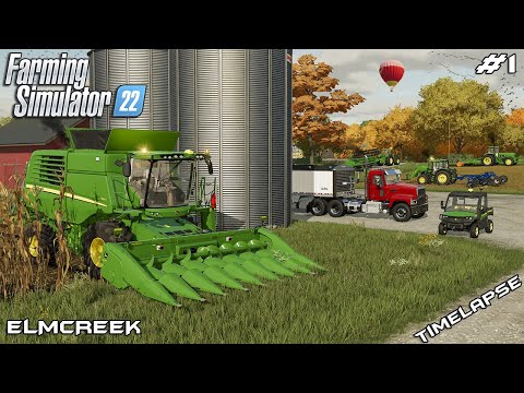 Big CORN and SOYBEANS harvest with JOHN DEEREs | Elmcreek | Farming Simulator 22 | Episode 1