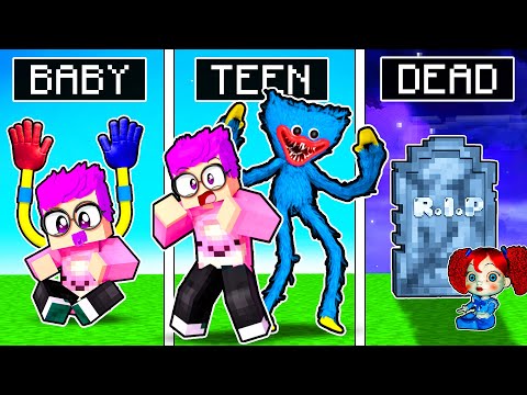 BIRTH TO DEATH Of POPPY PLAYTIME In MINECRAFT! (HUGGY WUGGY GOES CRAZY!?)