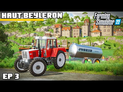 BORROWING WATER AND A TRAIN | Farming Simulator 22 – Haut-Beyleron | Episode 3