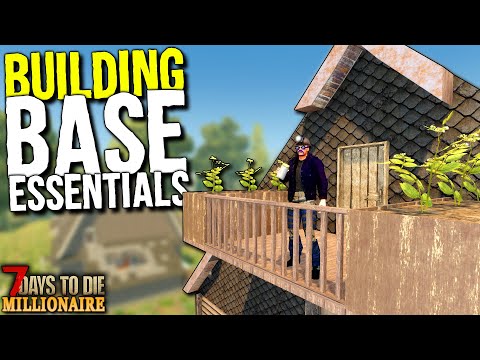 Building ESSENTIAL PARTS of my HOME BASE! – 7 Days to Die: MILLIONAIRE! Day 12 (Let's Play Gameplay)