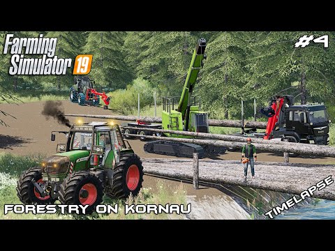Building wooden bridge with @Chata Modding | Forestry on Kornau | Farming Simulator 19 | Episode 4