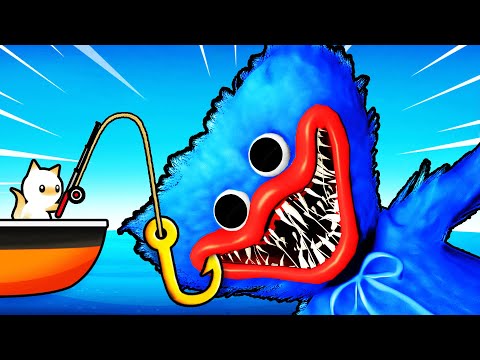 Catching HUGGY WUGGY SHARK (Cat Goes Fishing)