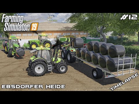 Collecting 33 SILAGE bales and selling SILAGE | Ebsdorfer Heide | Farming Simulator 19 | Episode 12