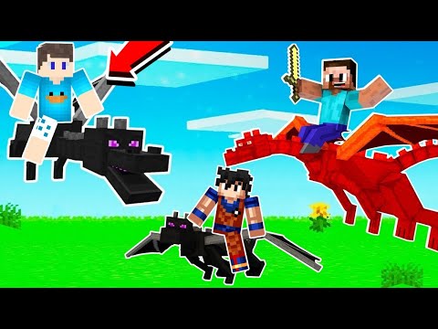 CONSEGUIMOS DOMESTICAR DRAGÕES ESPECIAIS NO MINECRAFT!
