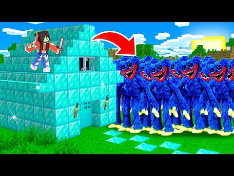 CONSTRUA PARA SOBREVIVER AO ATAQUE HUGGY WUGGY NO MINECRAFT