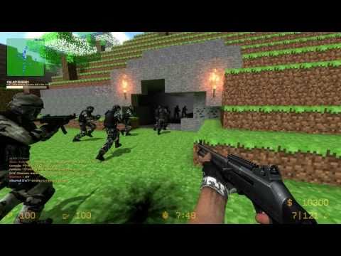 Counter-Strike Source: Zombie Escape – ZE_MINECRAFT_V1_1 + 2 Funny fails [15Min] (1080p)