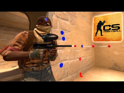 CS:GO com NOVO modo ARMAS de PAINTBALL… (Counter Strike: Paintball Offensive)