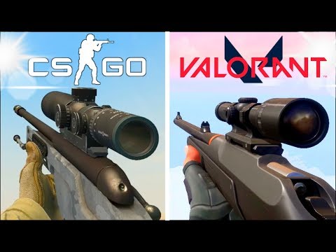 CS:GO vs. VALORANT – All Weapons Comparison 4K 60FPS