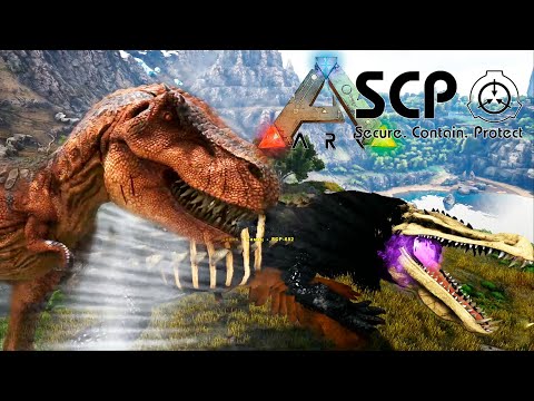 Монстры SCP и Play as Dino в ARK Survival Evolved SCP 682 против 096