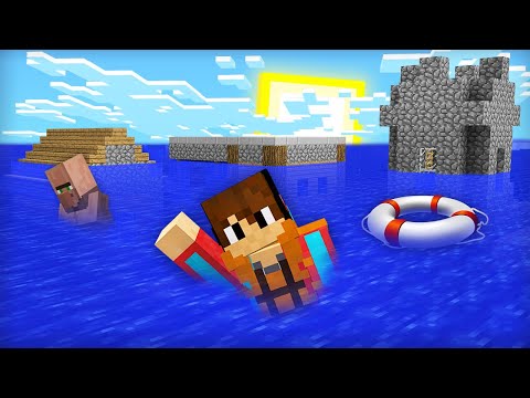 НАША ДЕРЕВНЯ ЖИТЕЛЕЙ УШЛА ПОД ВОДУ В МАЙНКРАФТ 100% ТРОЛЛИНГ ЛОВУШКА MINECRAFT КОМПОТ
