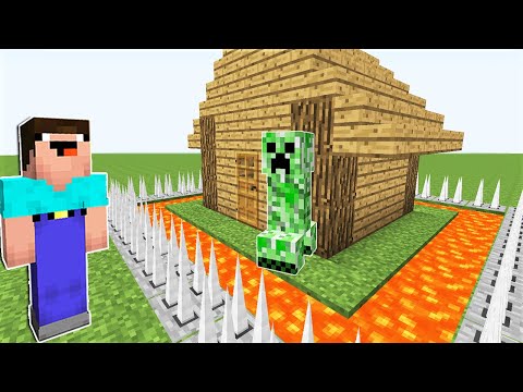НУБ ПРОТИВ ЗАЩИЩЕННЫЙ ДОМ КРИПЕРА В МАЙНКРАФТ ! НУБИК И ТРОЛЛИНГ ЛОВУШКА В MINECRAFT