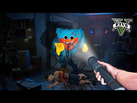 DESCUBRÍ a *HUGGY WUGGY.EXE* en GTA 5 !! 🦔🔥😈 (Muy Perturbador)