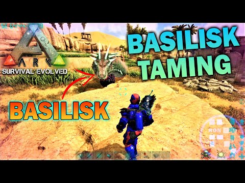 Difficult To Tame Basilisk In Desert Or What? | ARK : Survival Evolved