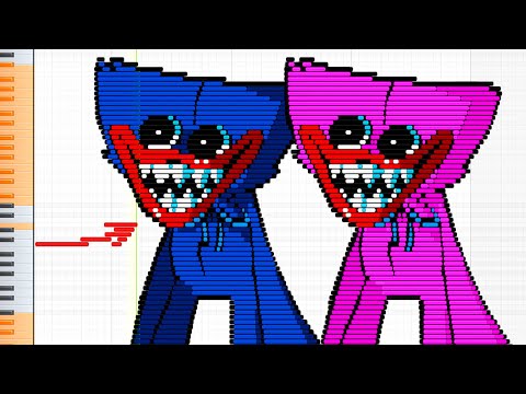 Double Huggy Wuggy on the piano (FNF Mod / Poppy Playtime)