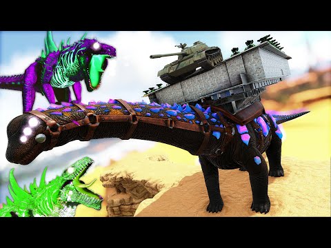 Em Busca da Base 100% SEGURA! Fiz Uma Fortaleza Em Meu TITANOSSAURO! ARK PVP GUERRA – DINOSSAUROS