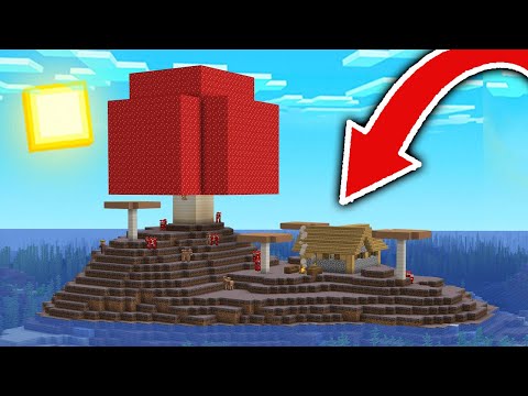 Encontramos una CASA de ALDEANO en una ISLA CHAMPIÑON de MINECRAFT 1.17! 😱