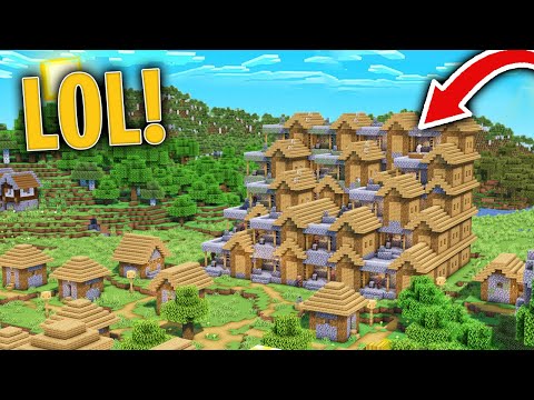 Encontramos una HERRERIA BUG GIGANTE en una ALDEA de MINECRAFT! 😱