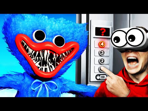 Escaping From HUGGY WUGGY With VR ELEVATOR