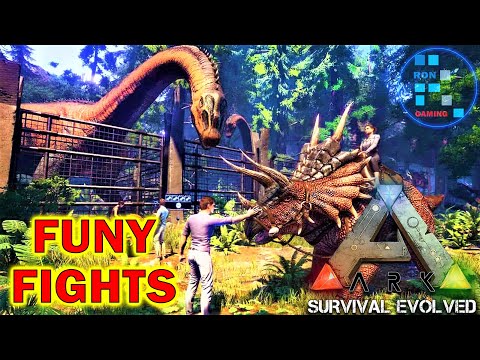 Everybody Fights Together To Be On White Wolf Group | ARK : Survival Evolved
