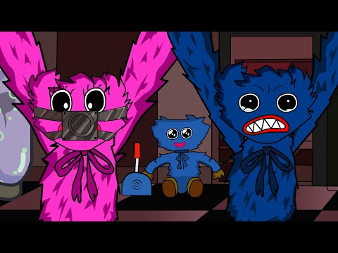 Experiment 1-0-0-7 Kissy Missy and Huggy Wuggy vs Little Huggy. Poppy Playtime Animation.