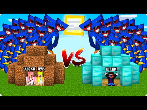 🌊ШЕДИ ЛЕСКА И НУБИК ПРОТИВ ЦУНАМИ ИЗ ХАГГИ ВАГГИ В МАЙНКРАФТ! POPPY PLAYTIME В MINECRAFT ТРОЛЛИНГ