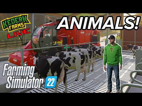 🔴 Farming Simulator 22 – First Look! (Animals, Grasswork & Silage)