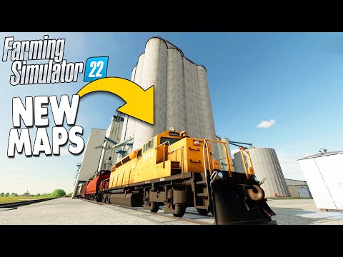 FARMING SIMULATOR 22 – BIG NEW MAPS & LOCATIONS – MAP TRAIN TOUR & GAMEPLAY