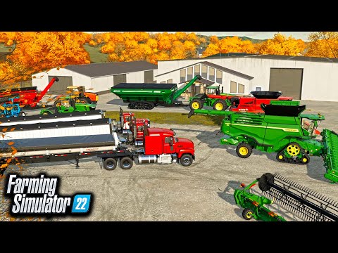 FARMING SIMULATOR 22 GIANT CORN HARVEST! (MULTIPLAYER CREW)