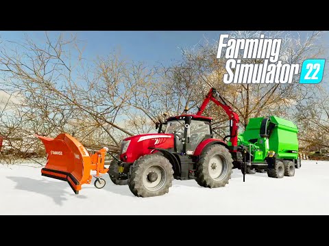 FARMING SIMULATOR 22 – HUGE BLIZZARD CLEANUP – Snow Storm Cleanup, Tree Removal Multiplayer Gameplay