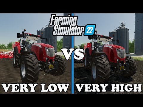 FARMING SIMULATOR 22 – NISKIE VS ŚREDNIE VS WYSOKIE VS BARDZO WYSOKIE USTAWIENIA GRAFICZNE!