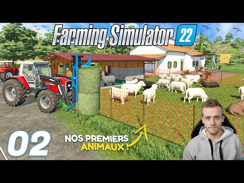 Farming Simulator 22 | NOS PREMIERS ANIMAUX ! INTRO ROLE PLAY ! (Carrière Suivie) #02