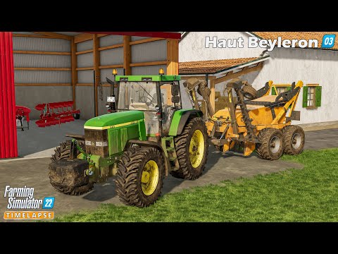 Farming Simulator 22🔸Haut-Beyleron #03🔸Plowing. Building Shed & Silo. Picking Stones. Sowing Canola
