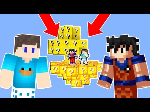 FICAMOS PRESOS POR UM DIA EM UMA ILHA DE LUCKY BLOCK NO MINECRAFT!