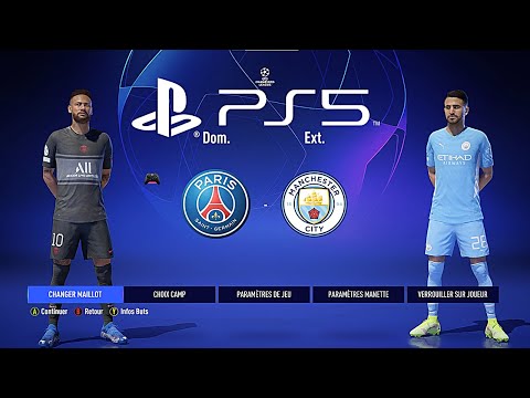 FIFA 22 PS5 PSG – MANCHESTER CITY | MOD Ultimate Difficulty Career Mode UCL Final HDR Next Gen